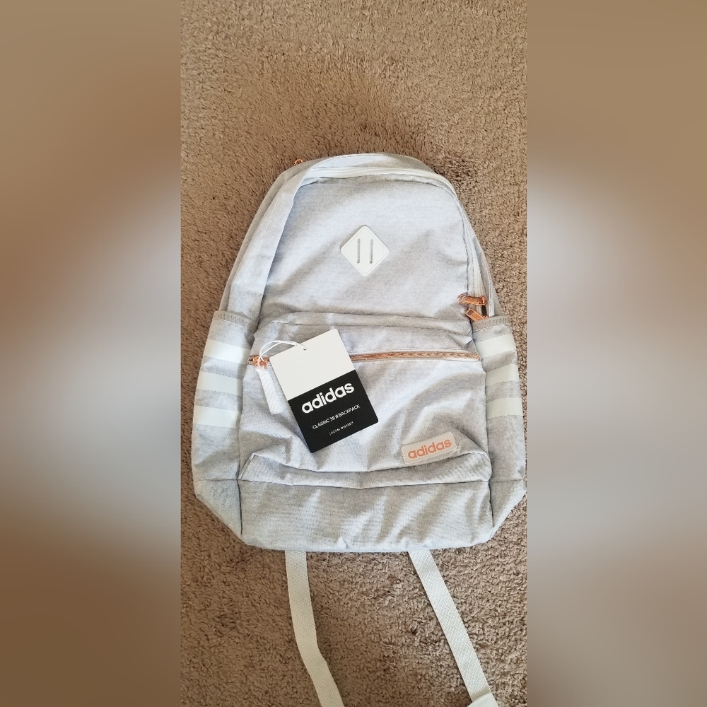 Light Grey Adidas Backpack - Picture 4 of 6